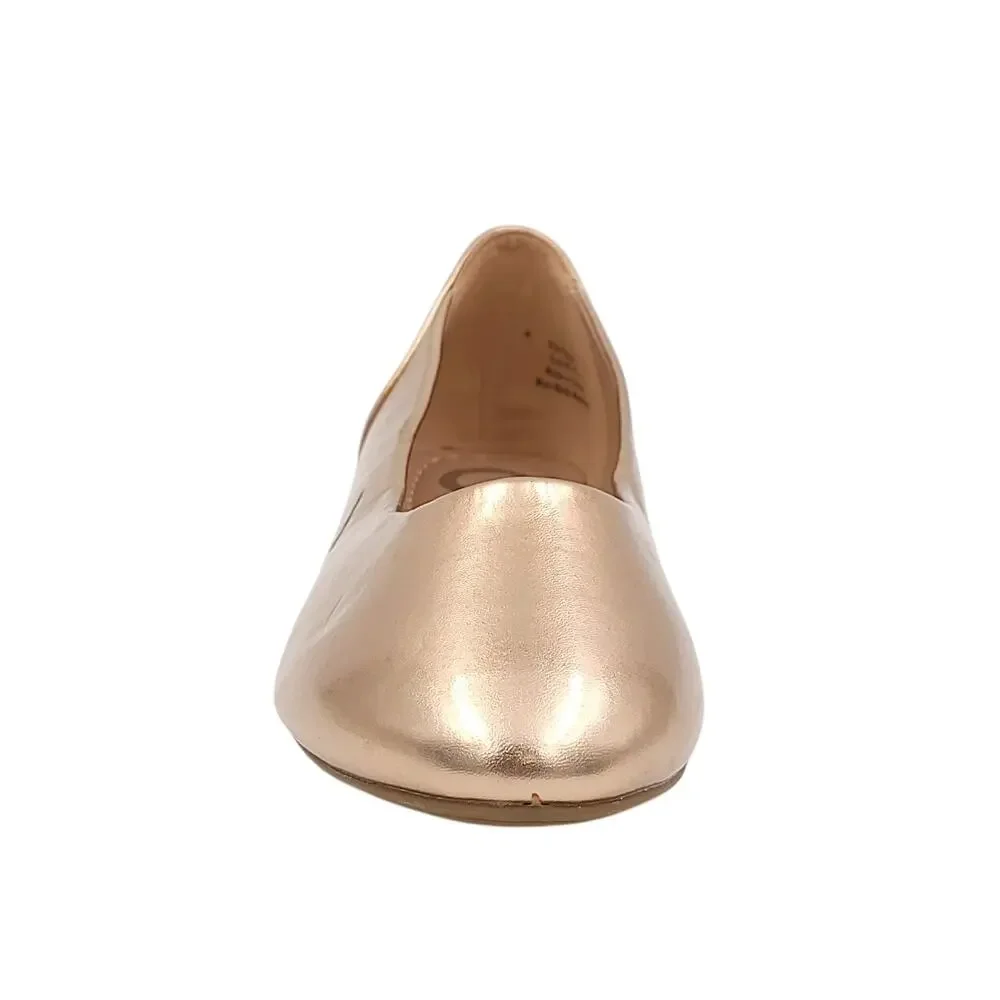 Journee Collection Women Kavn Ballet Flats Size US 10W Rose Gold Faux Leather